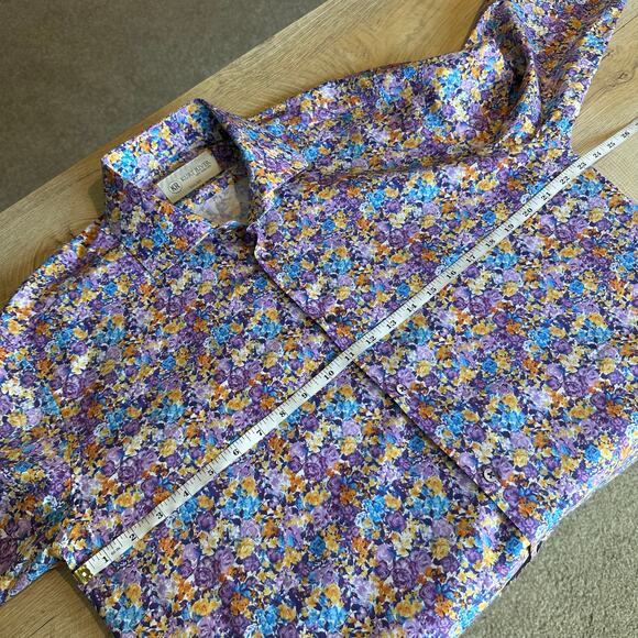 Kurt River Kelsey Spread Slim Fit Floral Button Up Shirt XL - Picture 10 of 11